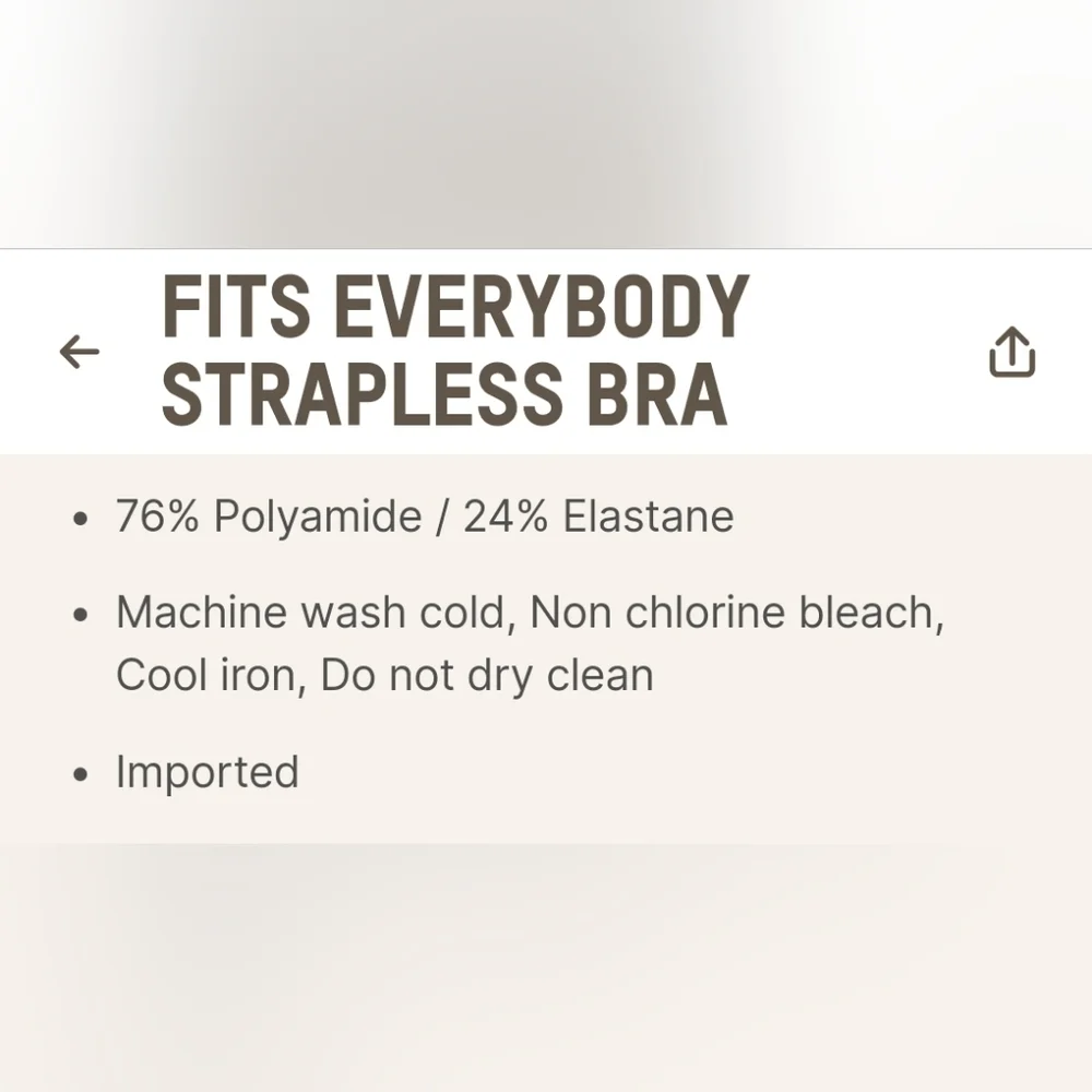 💕SKIMS Fits Everybody Lightly Lined Underwire Strapless Bra White MARBLE 32DDDD - Picture 11 of 12